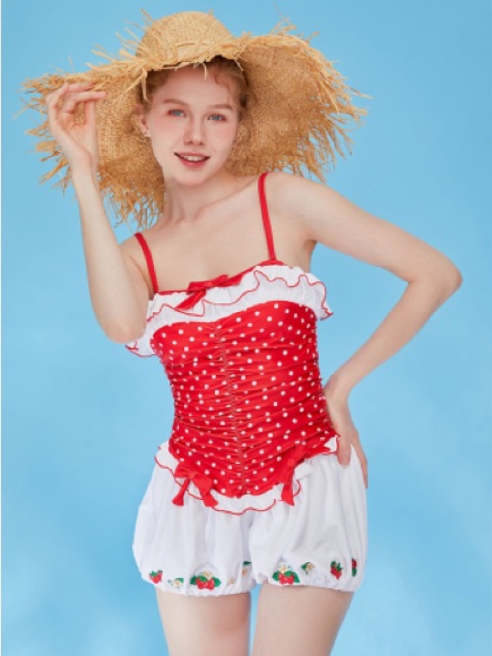 Strawberry shortcake pin up look swim dress